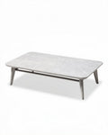 Salontafel van marmer materiaal in lichtgrijze kleur 120 x 60 x 40cm