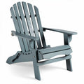 Houten Adirondack stoel in grijs voor buitengebruik met afmetingen 75 x 80 x 90cm